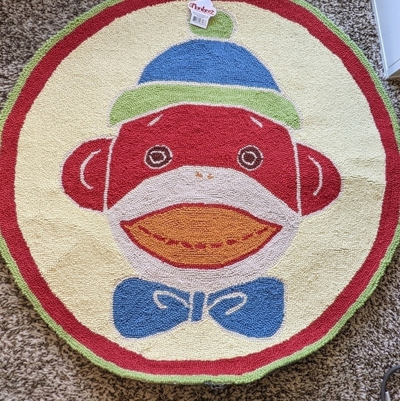 Red Monkey Kids Fun Cute Throw Rug - Picture 7 of 7